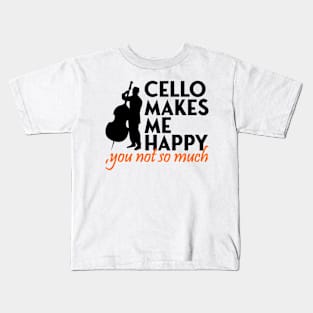 cello makes me happy Kids T-Shirt